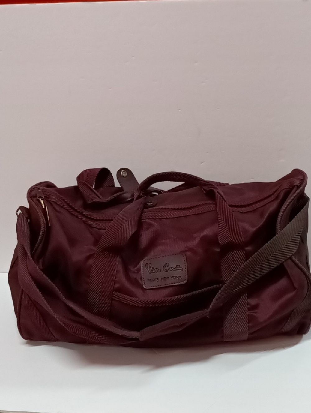 Pierre Cardin Unisex Vintage Duffel Bag - Deep Wine